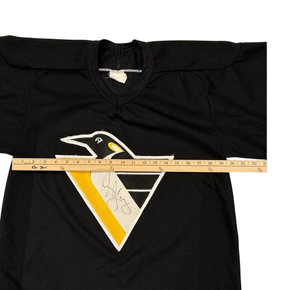 Vtg Pittsburg Penguins Autographed Jersey Shirt Mens Small Black *READ - Picture 5 of 8